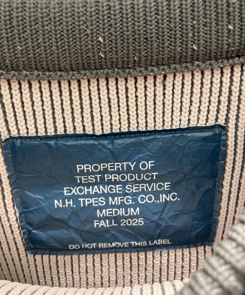 N.HOOLYWOOD（エヌ ハリウッド）N.HOOLYWOOD (エヌ ハリウッド) FALL 2025 リバーシブル クルーネックニット EXCHANGE SERVICE TOPS KNIT 厚手ニット カーキ サイズ:38の古着・服飾アイテム