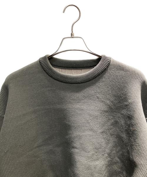 N.HOOLYWOOD（エヌ ハリウッド）N.HOOLYWOOD (エヌ ハリウッド) FALL 2025 リバーシブル クルーネックニット EXCHANGE SERVICE TOPS KNIT 厚手ニット カーキ サイズ:38の古着・服飾アイテム