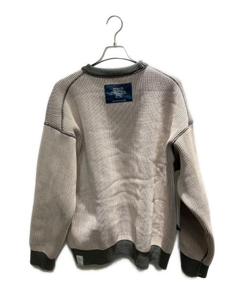 N.HOOLYWOOD（エヌ ハリウッド）N.HOOLYWOOD (エヌ ハリウッド) FALL 2025 リバーシブル クルーネックニット EXCHANGE SERVICE TOPS KNIT 厚手ニット カーキ サイズ:38の古着・服飾アイテム