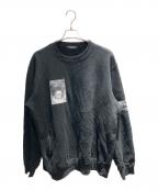 UNDERCOVER×twin peaksアンダーカバー×ツインピークス）の古着「裏起毛ウラケ片ZIPPKTプルオーバー TPJQパッチ スウェット」｜ブラック