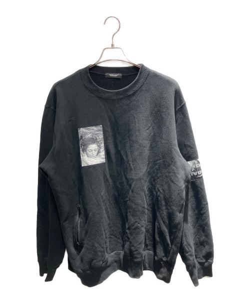 UNDERCOVER（アンダーカバー）UNDERCOVER (アンダーカバー) twin peaks (ツインピークス) 裏起毛ウラケ片ZIPPKTプルオーバー TPJQパッチ スウェット ブラック サイズ:5の古着・服飾アイテム