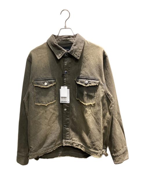 GRANCY（グランシー）GRANCY (グランシー) ジップデザイン デニムシャツ ジャケット ブラウン サイズ:XLの古着・服飾アイテム
