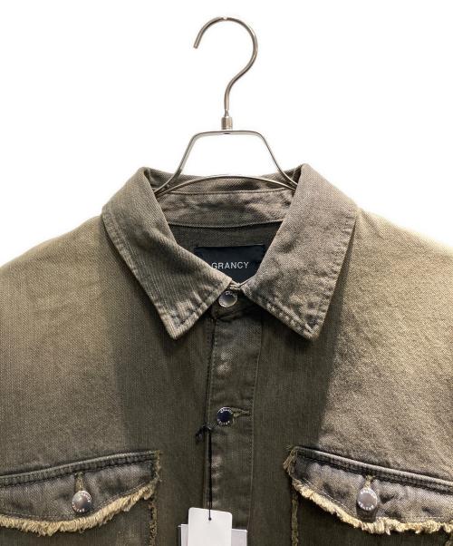 GRANCY（グランシー）GRANCY (グランシー) ジップデザイン デニムシャツ ジャケット ブラウン サイズ:XLの古着・服飾アイテム