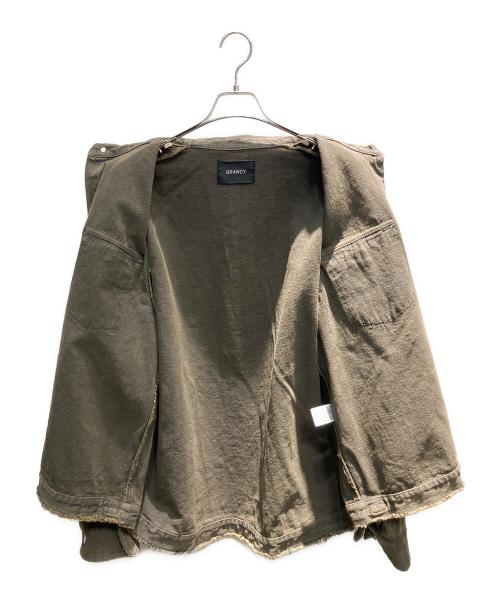GRANCY（グランシー）GRANCY (グランシー) ジップデザイン デニムシャツ ジャケット ブラウン サイズ:XLの古着・服飾アイテム