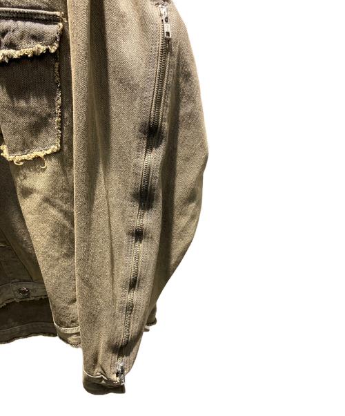 GRANCY（グランシー）GRANCY (グランシー) ジップデザイン デニムシャツ ジャケット ブラウン サイズ:XLの古着・服飾アイテム