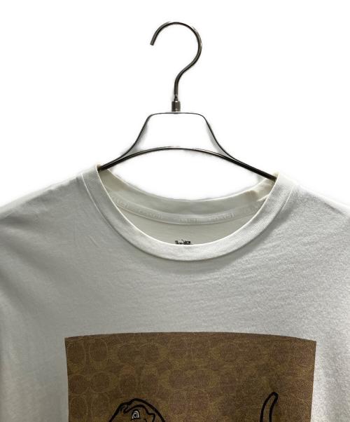 COACH（コーチ）COACH (コーチ) シグネチャー 恐竜 レキシー 半袖カットソー ホワイト サイズ:Sの古着・服飾アイテム