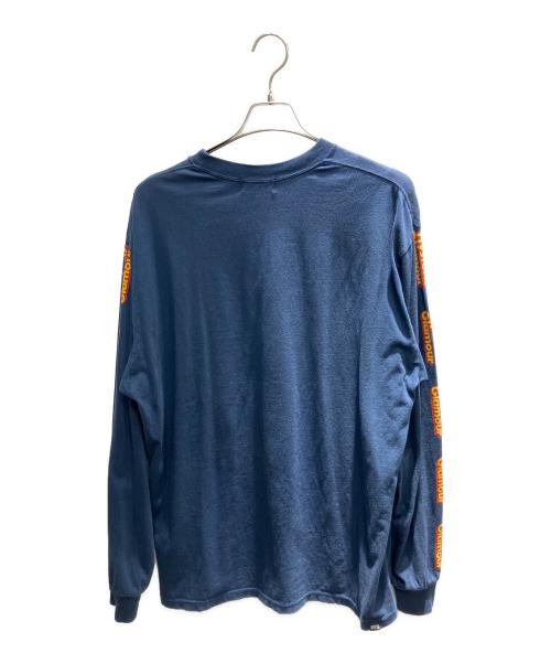 Hysteric Glamour（ヒステリックグラマー）Hysteric Glamour (ヒステリックグラマー) DO ANYTHING ロングTシャツ 長袖カットソー ネイビー サイズ:XLの古着・服飾アイテム