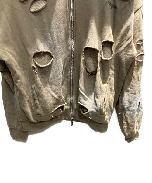 JUN/NAKAYAMA（ジュン ナカヤマ）JUN/NAKAYAMA (ジュン ナカヤマ) レイヤードダメージパーカー ベージュ サイズ:48の古着・服飾アイテム