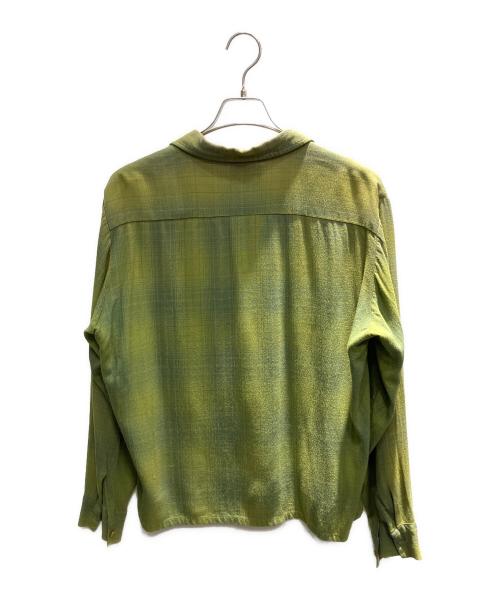 CAMPUS（キャンパス）CAMPUS (キャンパス) 60s オンブレ 長袖シャツ グリーン サイズ:Lの古着・服飾アイテム