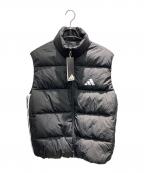 adidasアディダス）の古着「エッセンシャルズ クライマウォーム スリーストライプス パファー ダウン ベスト ダウンベスト」｜ブラック
