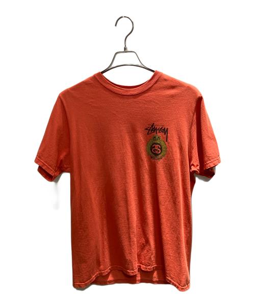 stussy（ステューシー）stussy (ステューシー) WREATH CROWN TEE 半袖カットソー オレンジ サイズ:Sの古着・服飾アイテム