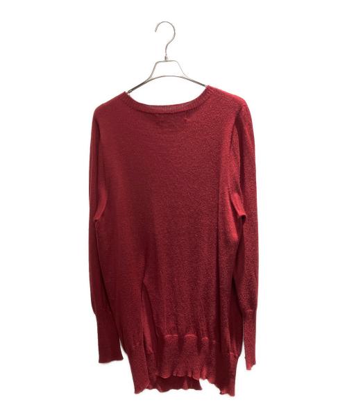 GROUND Y（グラウンドワイ）GROUND Y (グラウンドワイ) 薄手ニット レッド サイズ:3の古着・服飾アイテム