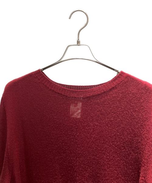 GROUND Y（グラウンドワイ）GROUND Y (グラウンドワイ) 薄手ニット レッド サイズ:3の古着・服飾アイテム