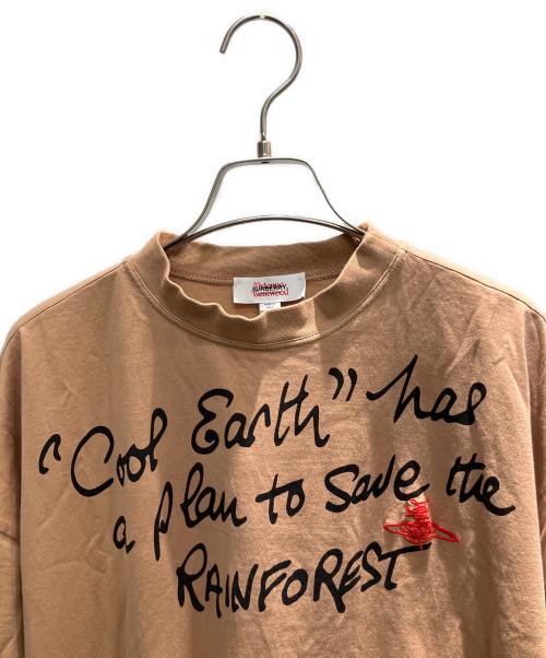 BURBERRY（バーバリー）BURBERRY (バーバリー) Vivienne Westwood (ヴィヴィアンウエストウッド) 半袖カットソー ブラウン サイズ:XSの古着・服飾アイテム