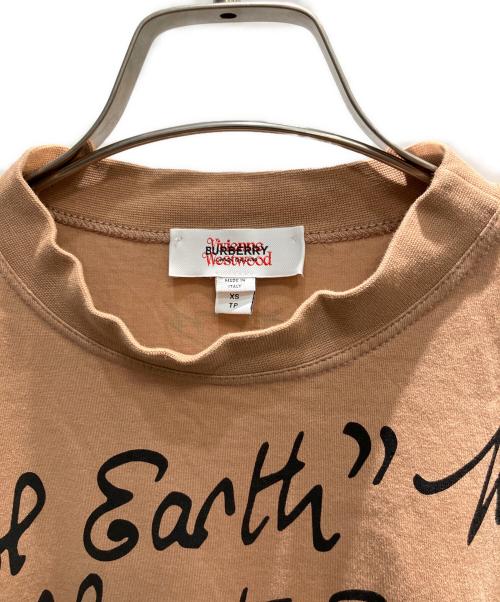 BURBERRY（バーバリー）BURBERRY (バーバリー) Vivienne Westwood (ヴィヴィアンウエストウッド) 半袖カットソー ブラウン サイズ:XSの古着・服飾アイテム