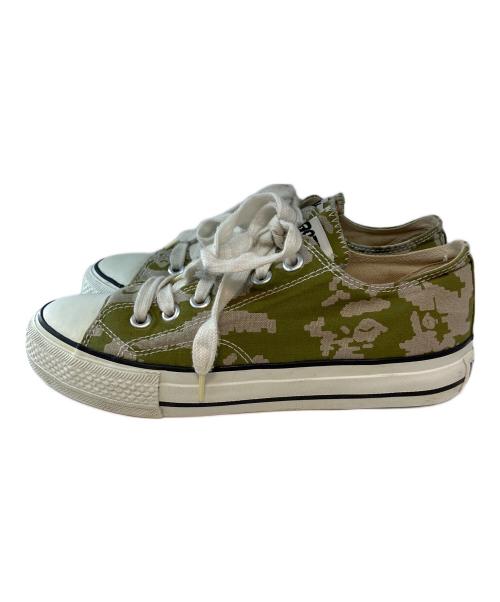 A BATHING APE（アベイシングエイプ）A BATHING APE (アベイシングエイプ) Bapesta REIGN SUPREME ローカットスニーカー オリーブ サイズ:6の古着・服飾アイテム