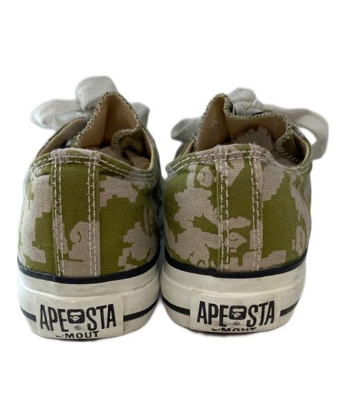 A BATHING APE（アベイシングエイプ）A BATHING APE (アベイシングエイプ) Bapesta REIGN SUPREME ローカットスニーカー オリーブ サイズ:6の古着・服飾アイテム