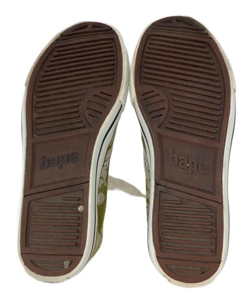 A BATHING APE（アベイシングエイプ）A BATHING APE (アベイシングエイプ) Bapesta REIGN SUPREME ローカットスニーカー オリーブ サイズ:6の古着・服飾アイテム