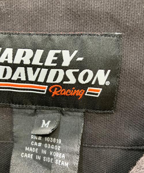 HARLEY-DAVIDSON（ハーレーダビッドソン）HARLEY-DAVIDSON (ハーレーダビッドソン) 半袖シャツ ブラック×ホワイト サイズ:Mの古着・服飾アイテム