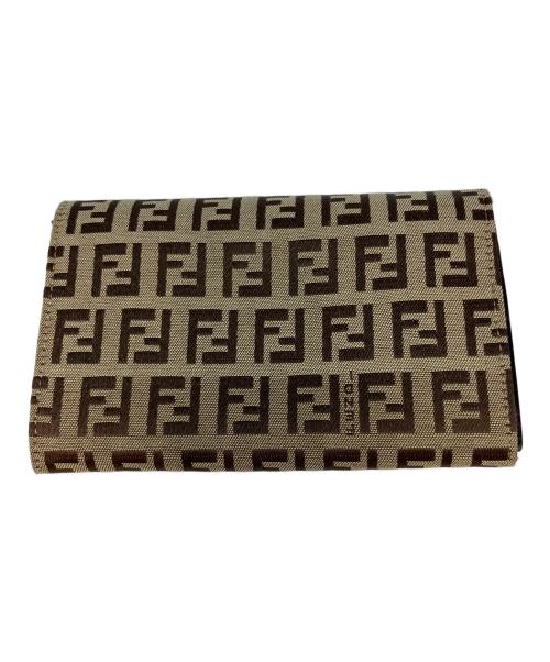 FENDI（フェンディ）FENDI (フェンディ) ズッカ 2270-8M00036・029 2つ折り財布 ブラウンの古着・服飾アイテム