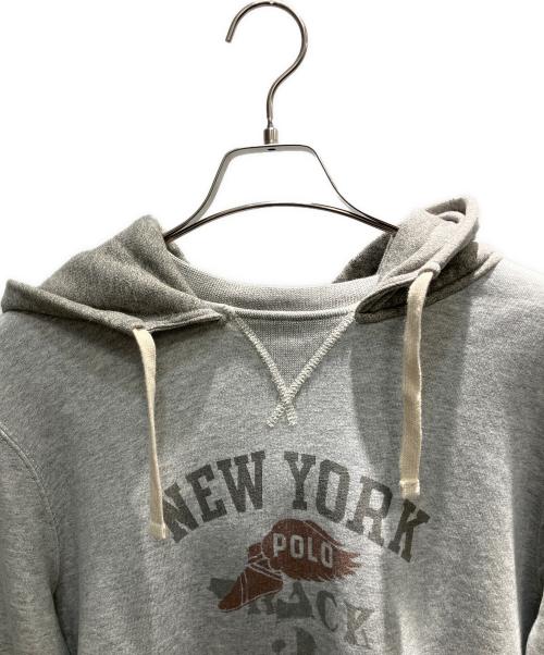 POLO RALPH LAUREN（ポロ・ラルフローレン）POLO RALPH LAUREN (ポロ・ラルフローレン) フード後付けパーカー グレー サイズ:Mの古着・服飾アイテム