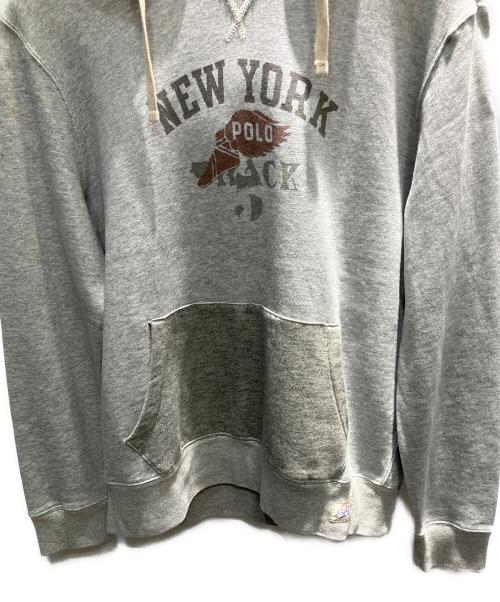 POLO RALPH LAUREN（ポロ・ラルフローレン）POLO RALPH LAUREN (ポロ・ラルフローレン) フード後付けパーカー グレー サイズ:Mの古着・服飾アイテム