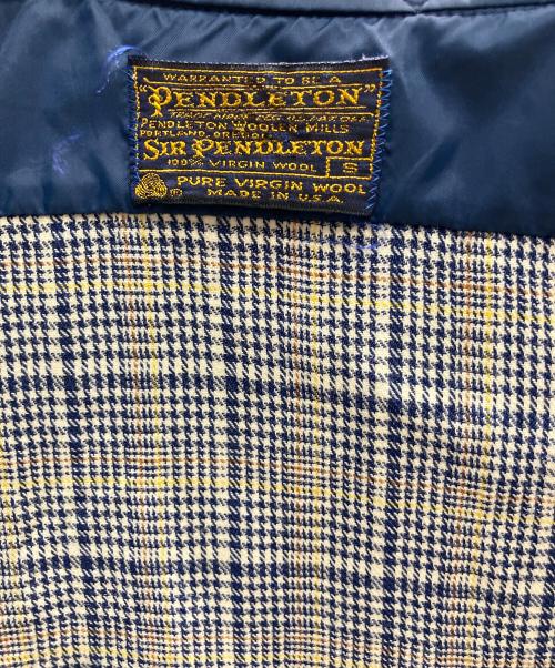 PENDLETON（ペンドルトン）PENDLETON (ペンドルトン) USA製 千鳥格子 長袖シャツ ネイビー サイズ:Sの古着・服飾アイテム