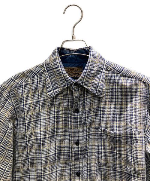 PENDLETON（ペンドルトン）PENDLETON (ペンドルトン) USA製 千鳥格子 長袖シャツ ネイビー サイズ:Sの古着・服飾アイテム
