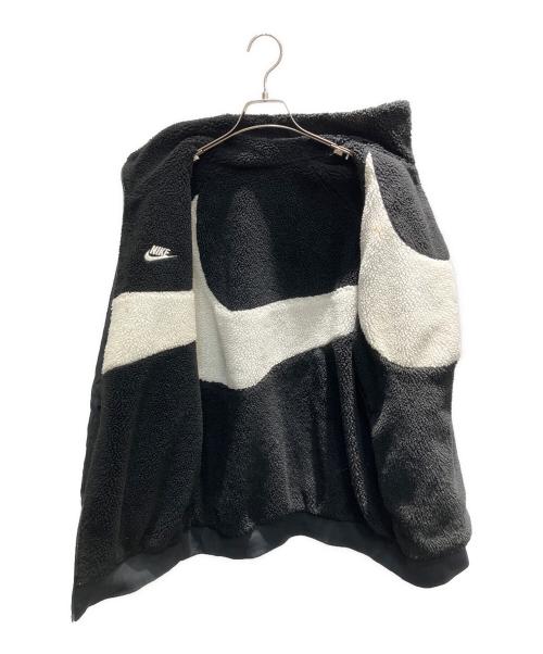 NIKE（ナイキ）NIKE (ナイキ) ナイキ スウッシュ フルジップ ボアジャケット ブラック サイズ:Lの古着・服飾アイテム