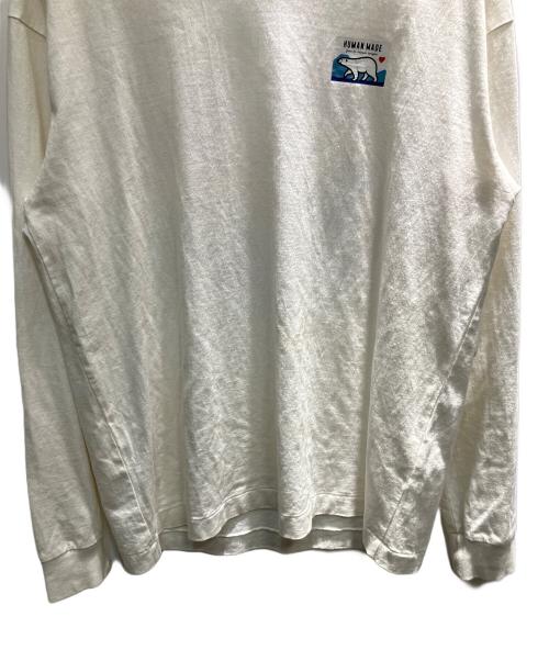 HUMAN MADE（ヒューマンメイド）HUMAN MADE (ヒューマンメイド) 長袖カットソー ホワイト サイズ:XLの古着・服飾アイテム