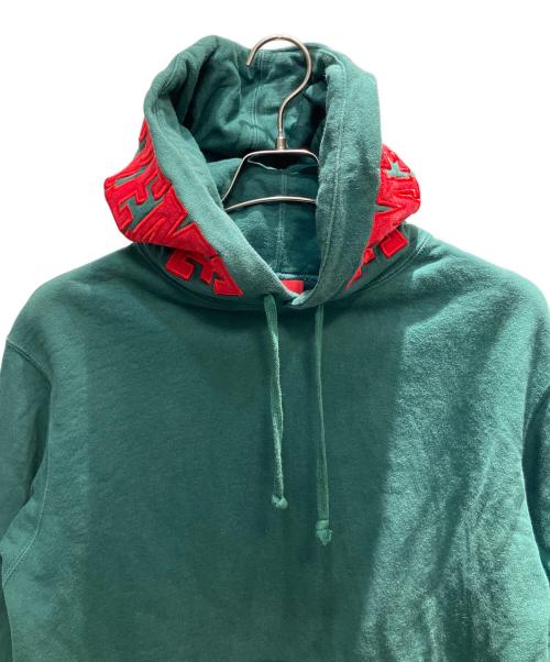 SUPREME（シュプリーム）SUPREME (シュプリーム) Mirrored Logo Hooded Sweatshirt 19AW プルオーバーパーカー グリーン サイズ:Mの古着・服飾アイテム