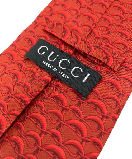 GUCCI（グッチ）GUCCI (グッチ) シルクネクタイ レッド サイズ:Freeの古着・服飾アイテム