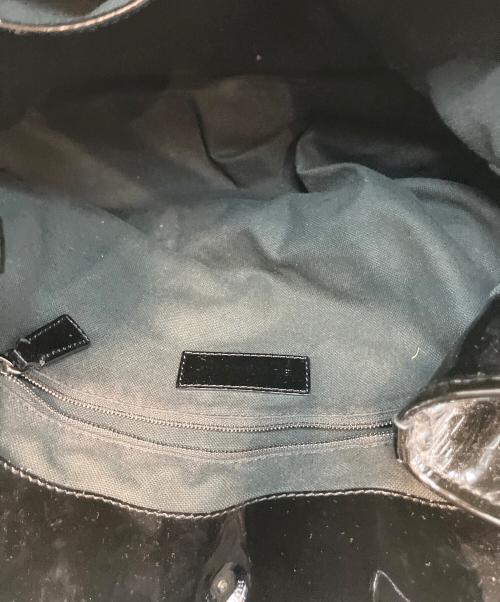 BURBERRY（バーバリー）BURBERRY (バーバリー) エナメルトートバッグ ブラックの古着・服飾アイテム
