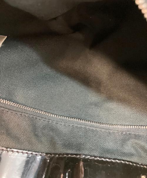 BURBERRY（バーバリー）BURBERRY (バーバリー) エナメルトートバッグ ブラックの古着・服飾アイテム