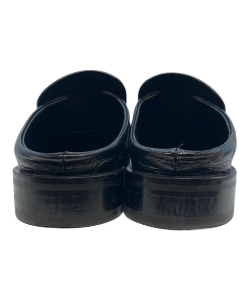 MARTINE ROSE（マーティン・ローズ）MARTINE ROSE (マーティン・ローズ) Leather SQUARE TOE MULE レザースクエアトゥーミュール ブラック サイズ:41の古着・服飾アイテム