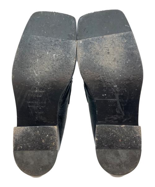 MARTINE ROSE（マーティン・ローズ）MARTINE ROSE (マーティン・ローズ) Leather SQUARE TOE MULE レザースクエアトゥーミュール ブラック サイズ:41の古着・服飾アイテム