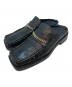 MARTINE ROSE（マーティン・ローズ）の古着「Leather SQUARE TOE MULE レザースクエアトゥーミュール」｜ブラック