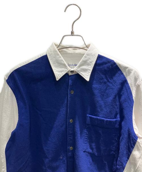 COMME des GARCONS SHIRT（コムデギャルソンシャツ）COMME des GARCONS SHIRT (コムデギャルソンシャツ) 長袖シャツ ホワイト×ブルー サイズ:Sの古着・服飾アイテム