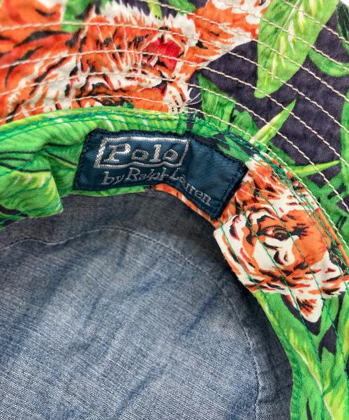 POLO RALPH LAUREN（ポロ・ラルフローレン）POLO RALPH LAUREN (ポロ・ラルフローレン) バケットハット グリーンの古着・服飾アイテム