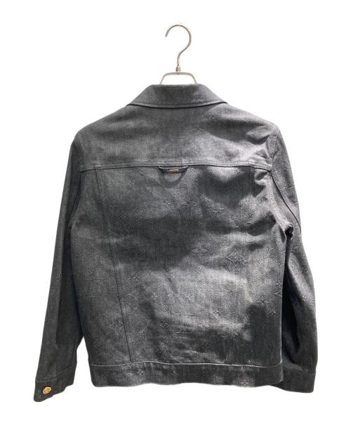 LOUIS VUITTON（ルイ ヴィトン）LOUIS VUITTON (ルイ ヴィトン) 21AW シャドーモノグラム ステープルライン デニムジャケット ブラック サイズ:44の古着・服飾アイテム