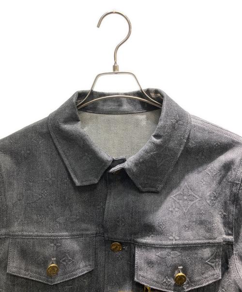 LOUIS VUITTON（ルイ ヴィトン）LOUIS VUITTON (ルイ ヴィトン) 21AW シャドーモノグラム ステープルライン デニムジャケット ブラック サイズ:44の古着・服飾アイテム