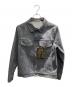 LOUIS VUITTON（ルイ ヴィトン）の古着「21AW シャドーモノグラム ステープルライン デニムジャケット」｜ブラック