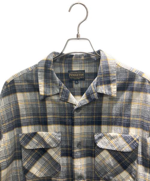 PENDLETON（ペンドルトン）PENDLETON (ペンドルトン) オープンカラーシャツ 長袖シャツ グレー サイズ:Lの古着・服飾アイテム