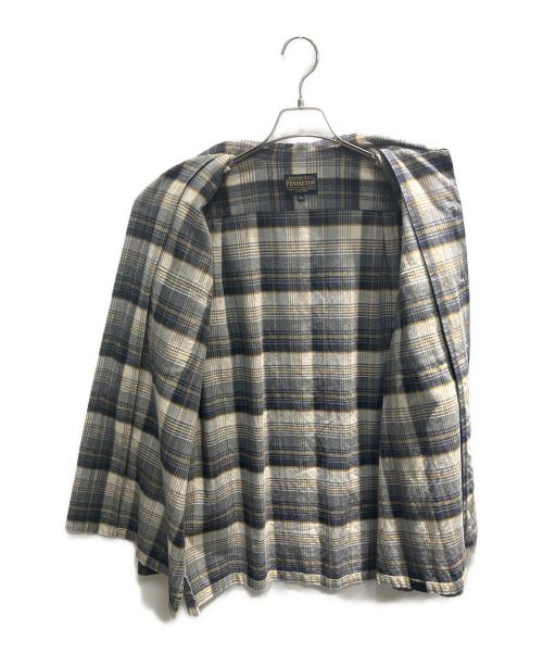 PENDLETON（ペンドルトン）PENDLETON (ペンドルトン) オープンカラーシャツ 長袖シャツ グレー サイズ:Lの古着・服飾アイテム