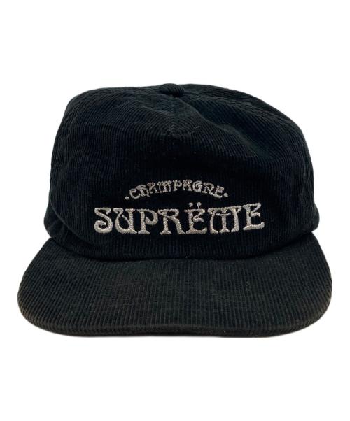 SUPREME（シュプリーム）SUPREME (シュプリーム) Champagne Corduroy 5-Panel キャップ ブラックの古着・服飾アイテム