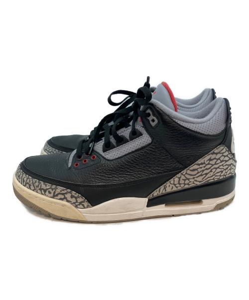 NIKE（ナイキ）NIKE (ナイキ) AIR JORDAN3 Retro OG ハイカットスニーカー ブラック サイズ:28cmの古着・服飾アイテム