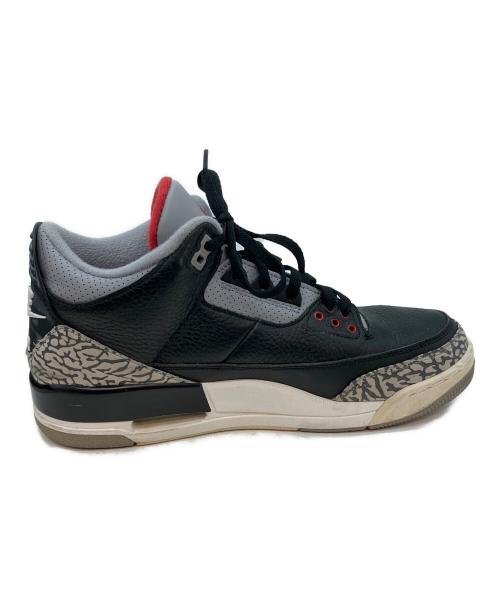 NIKE（ナイキ）NIKE (ナイキ) AIR JORDAN3 Retro OG ハイカットスニーカー ブラック サイズ:28cmの古着・服飾アイテム