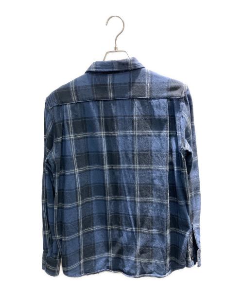 FIVE BROTHER（ファイブブラザー）FIVE BROTHER (ファイブブラザー) チェックネルシャツ ブルー×ブラック サイズ:Lの古着・服飾アイテム