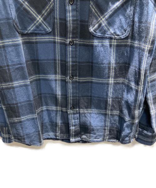 FIVE BROTHER（ファイブブラザー）FIVE BROTHER (ファイブブラザー) チェックネルシャツ ブルー×ブラック サイズ:Lの古着・服飾アイテム