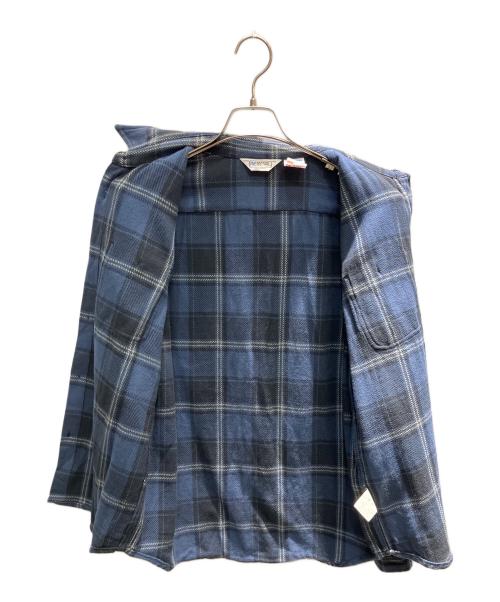 FIVE BROTHER（ファイブブラザー）FIVE BROTHER (ファイブブラザー) チェックネルシャツ ブルー×ブラック サイズ:Lの古着・服飾アイテム
